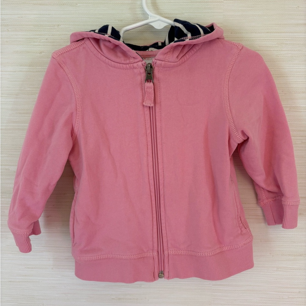 Hanna Andersson Pink Zip-Up Hoodie Sweatshirt 2T